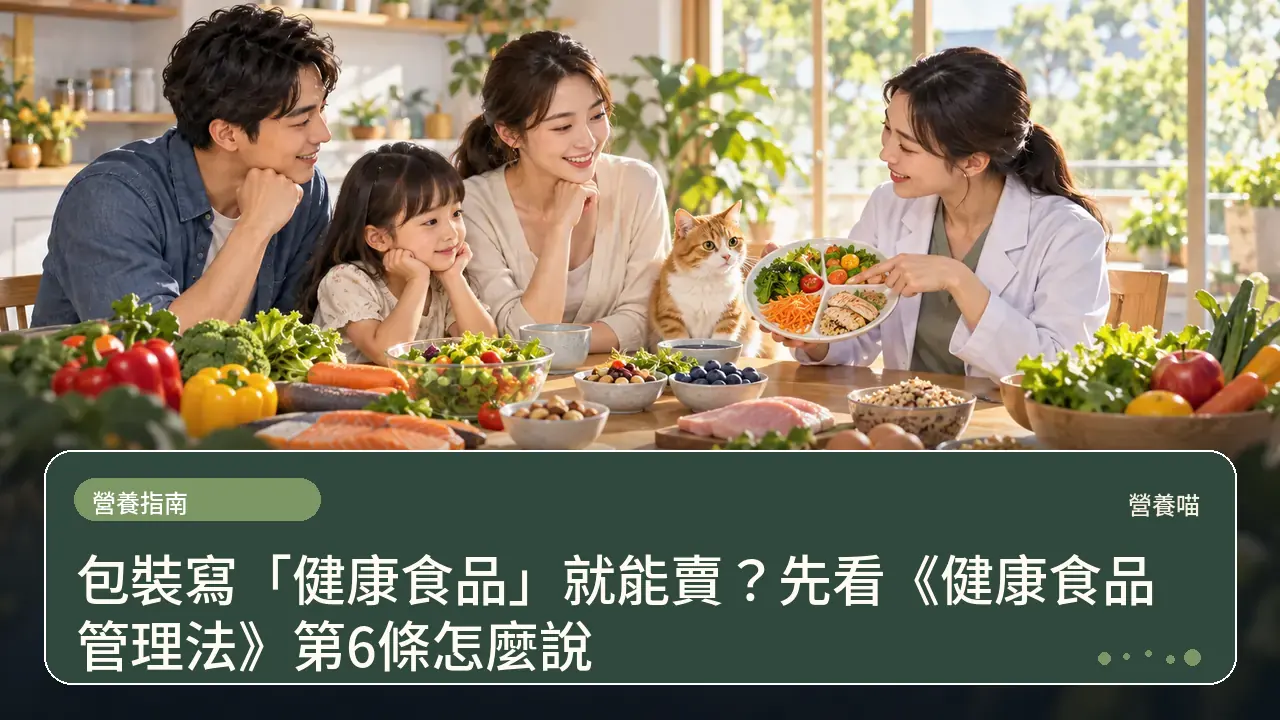 包裝寫「健康食品」就能賣？先看《健康食品管理法》第6條怎麼說主題插畫