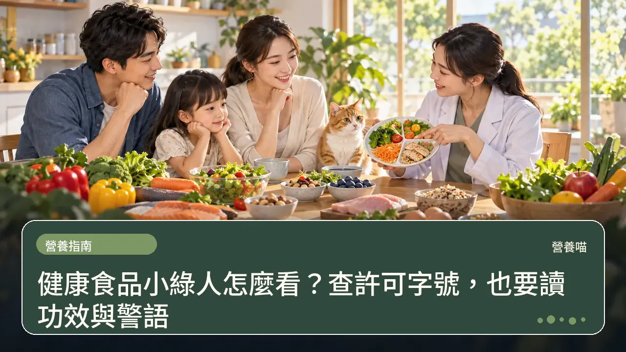 health food green logo permit claim check 營養主題插畫