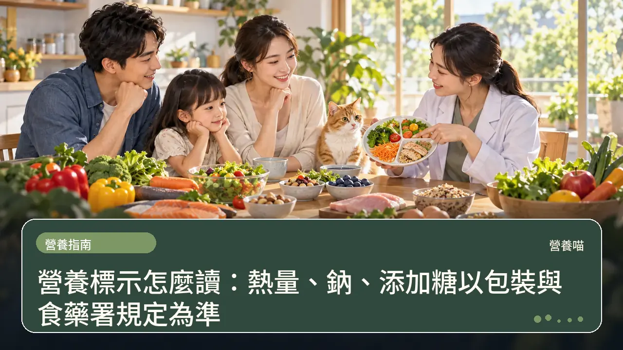 fda nutrition label how to read 營養主題插畫
