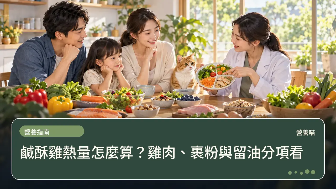 fried chicken calorie components 營養主題插畫